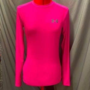 Pink under armour compression long sleeve shirt